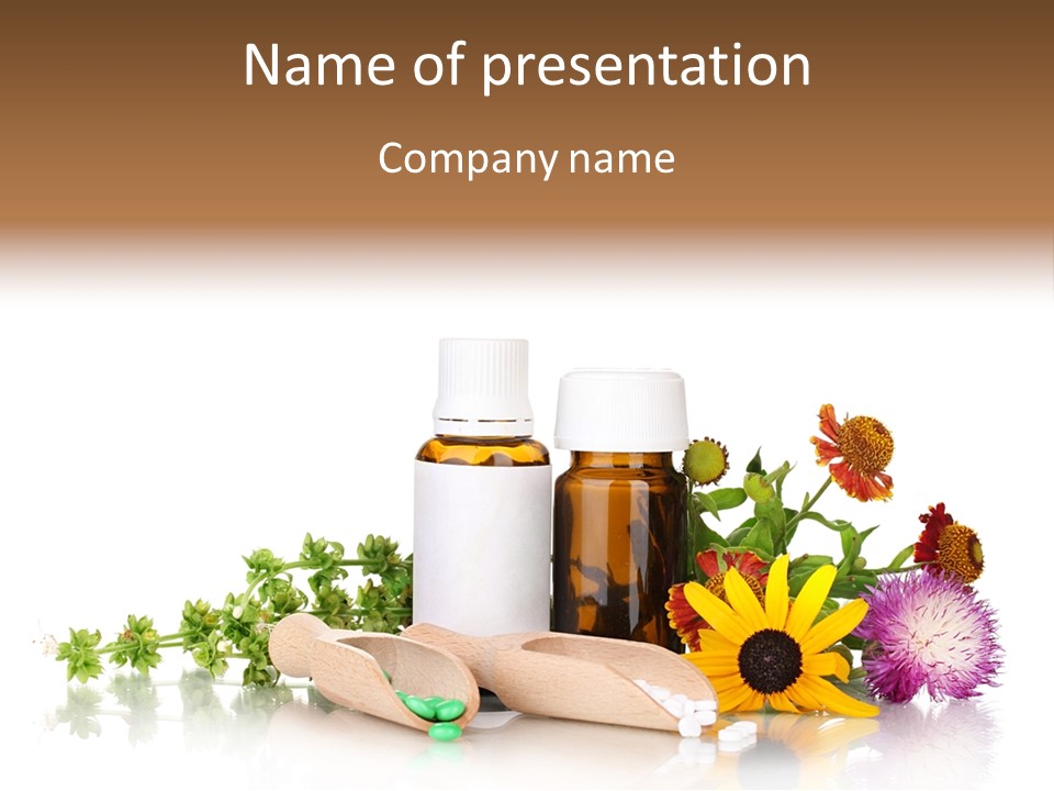 Brown Closeup Pharmacy PowerPoint Template