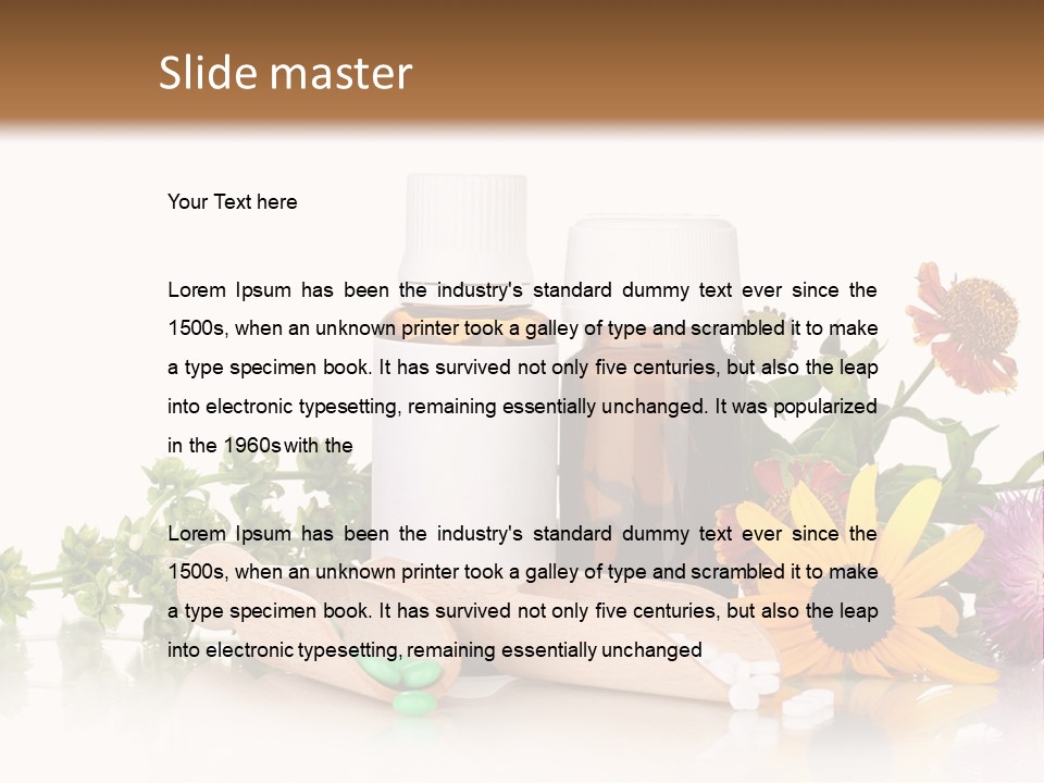 Brown Closeup Pharmacy PowerPoint Template
