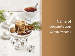 Cinnamon Chocolate Cut PowerPoint Template