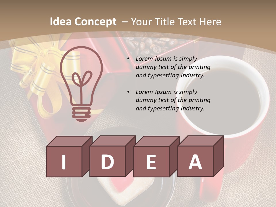 Mug Cafe Source PowerPoint Template