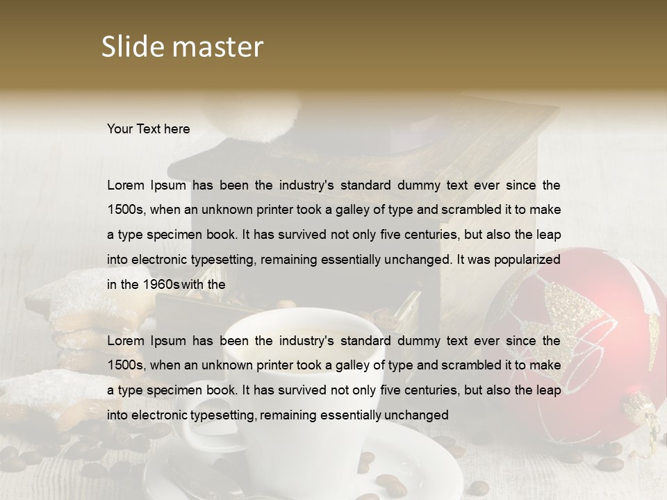 Sweet Wooden Plate PowerPoint Template