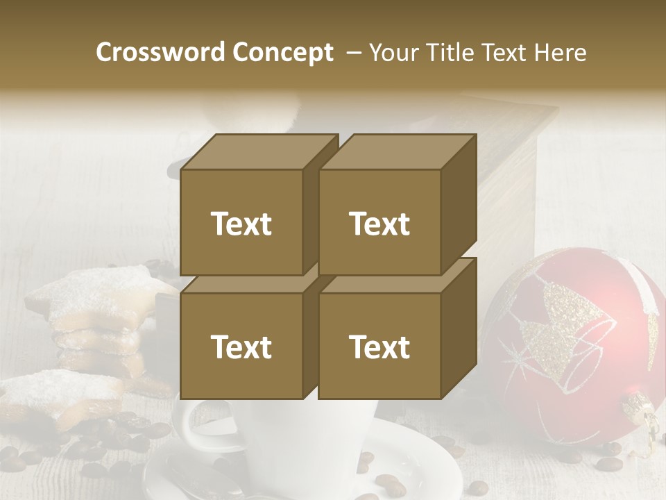 Sweet Wooden Plate PowerPoint Template