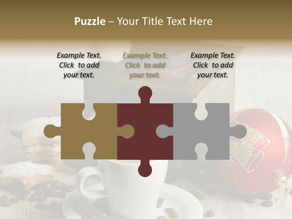 Sweet Wooden Plate PowerPoint Template