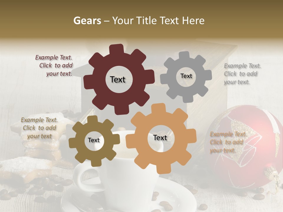 Sweet Wooden Plate PowerPoint Template