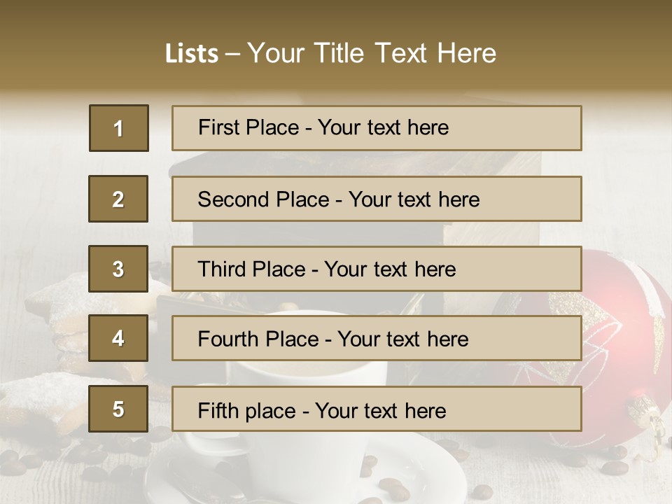 Sweet Wooden Plate PowerPoint Template