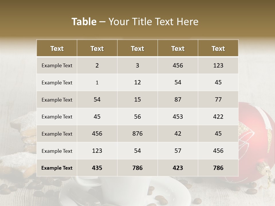 Sweet Wooden Plate PowerPoint Template