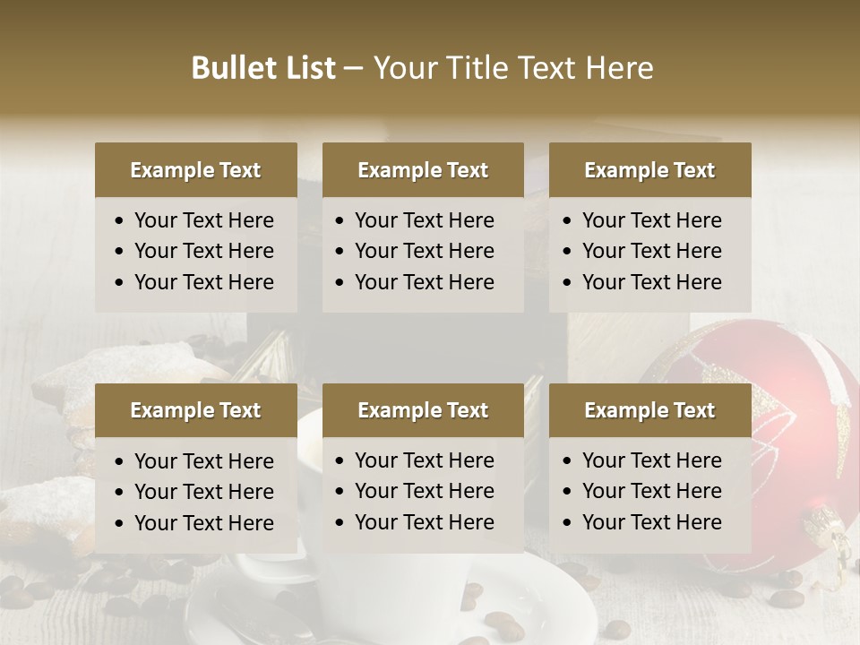 Sweet Wooden Plate PowerPoint Template