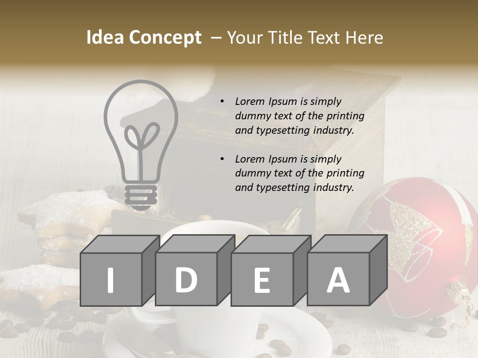 Sweet Wooden Plate PowerPoint Template