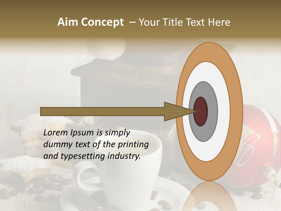 Sweet Wooden Plate PowerPoint Template