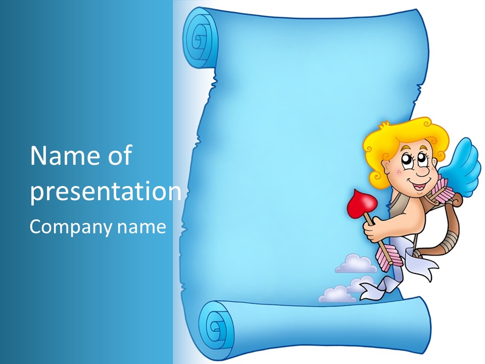 Mythology Wing Happy PowerPoint Template