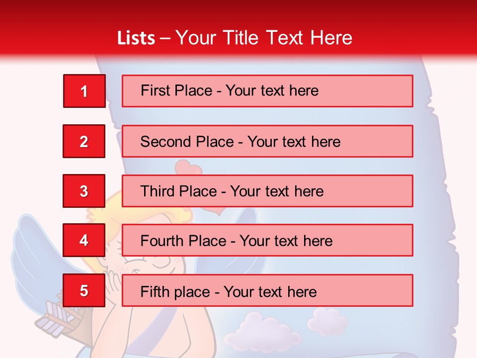 Abstract Love Message PowerPoint Template