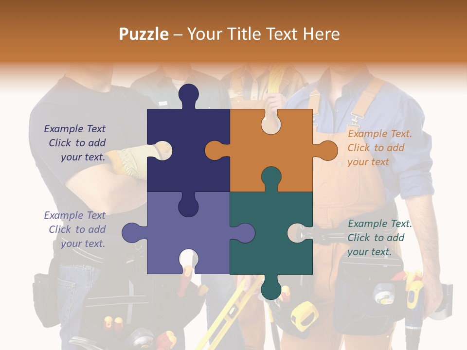 Yellow Drill Manufacturing PowerPoint Template