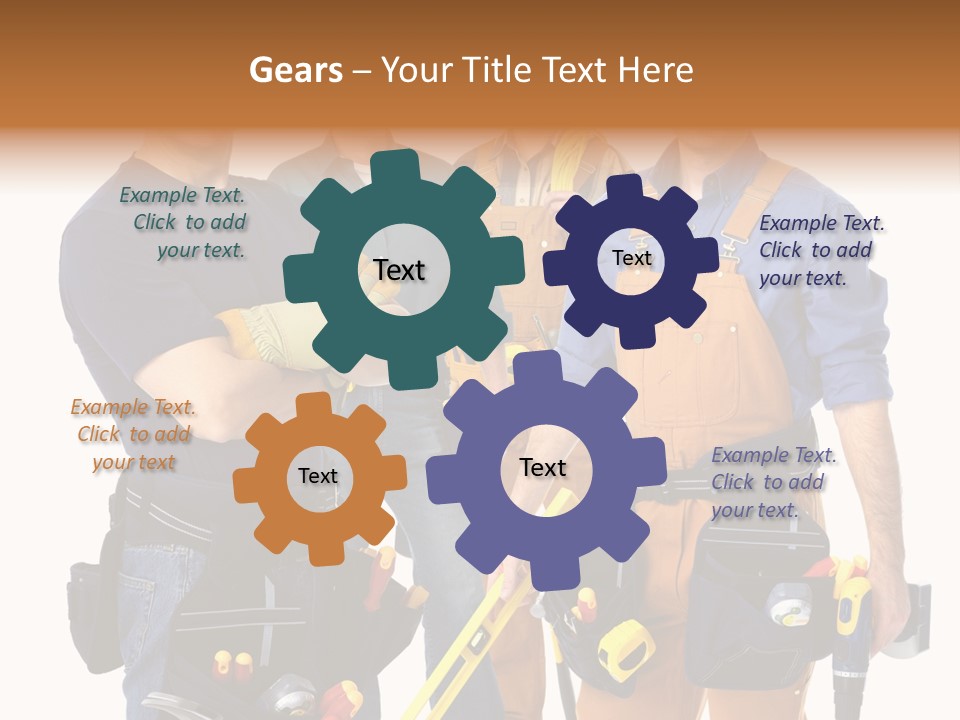 Yellow Drill Manufacturing PowerPoint Template