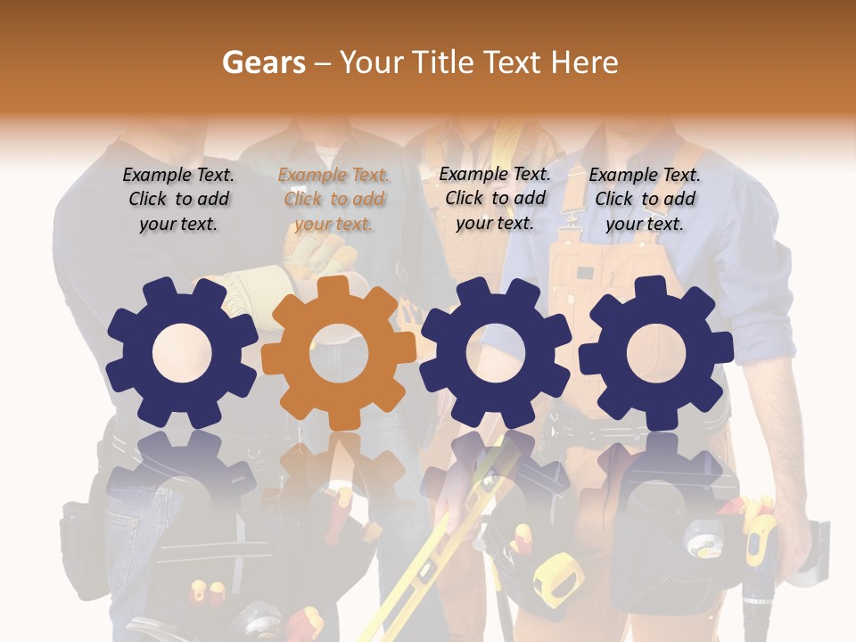 Yellow Drill Manufacturing PowerPoint Template