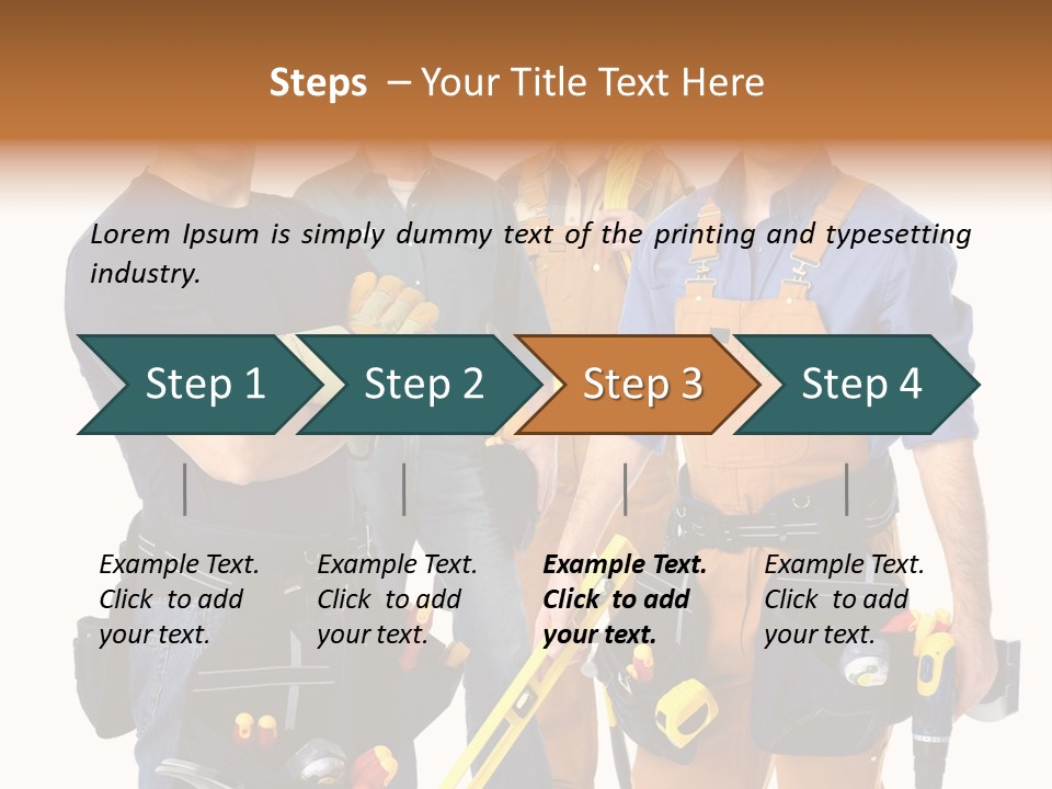 Yellow Drill Manufacturing PowerPoint Template