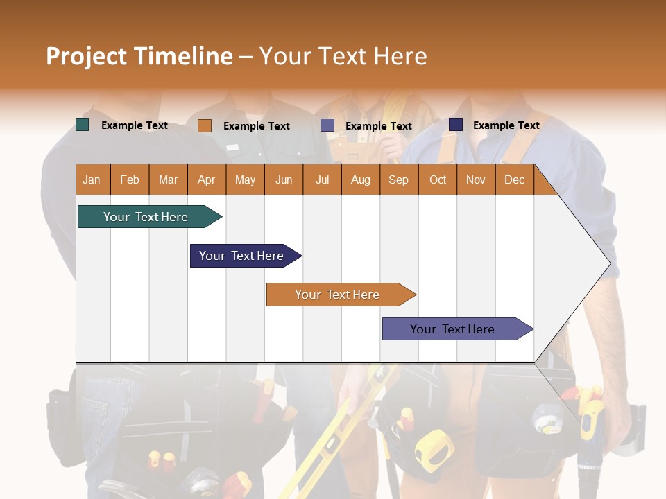 Yellow Drill Manufacturing PowerPoint Template