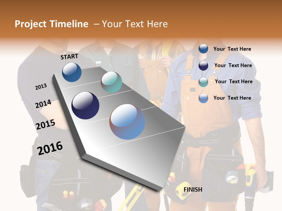 Yellow Drill Manufacturing PowerPoint Template