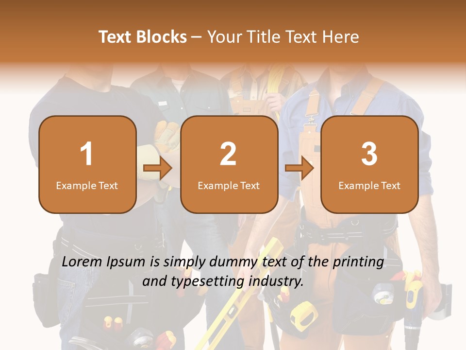 Yellow Drill Manufacturing PowerPoint Template