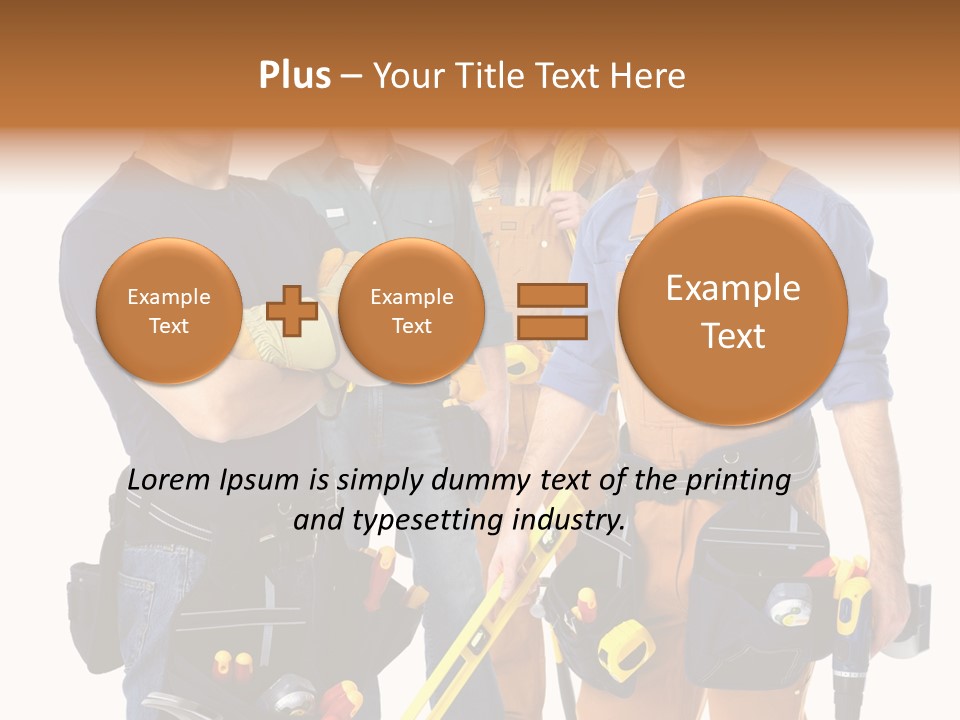 Yellow Drill Manufacturing PowerPoint Template