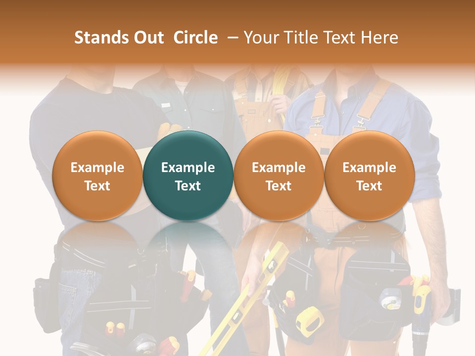 Yellow Drill Manufacturing PowerPoint Template