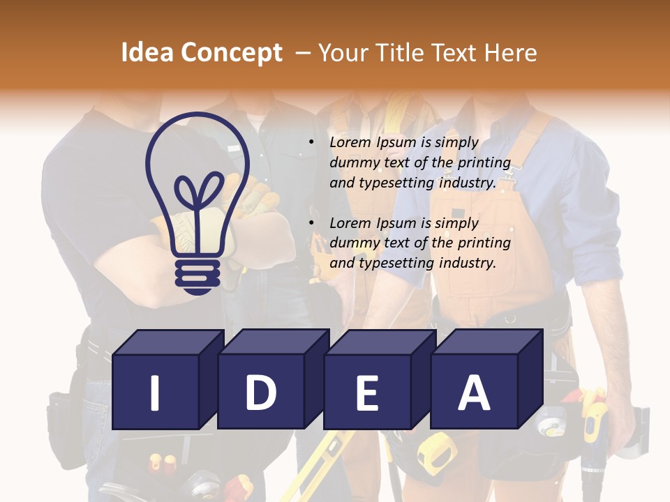 Yellow Drill Manufacturing PowerPoint Template
