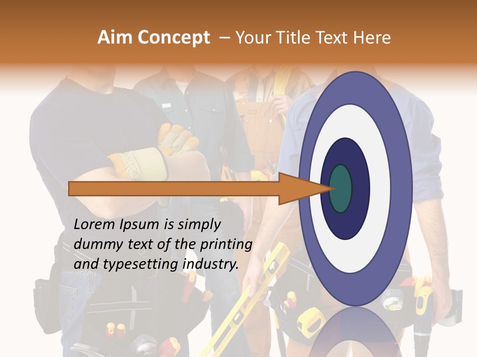 Yellow Drill Manufacturing PowerPoint Template