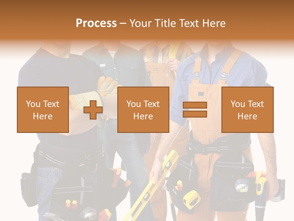 Yellow Drill Manufacturing PowerPoint Template