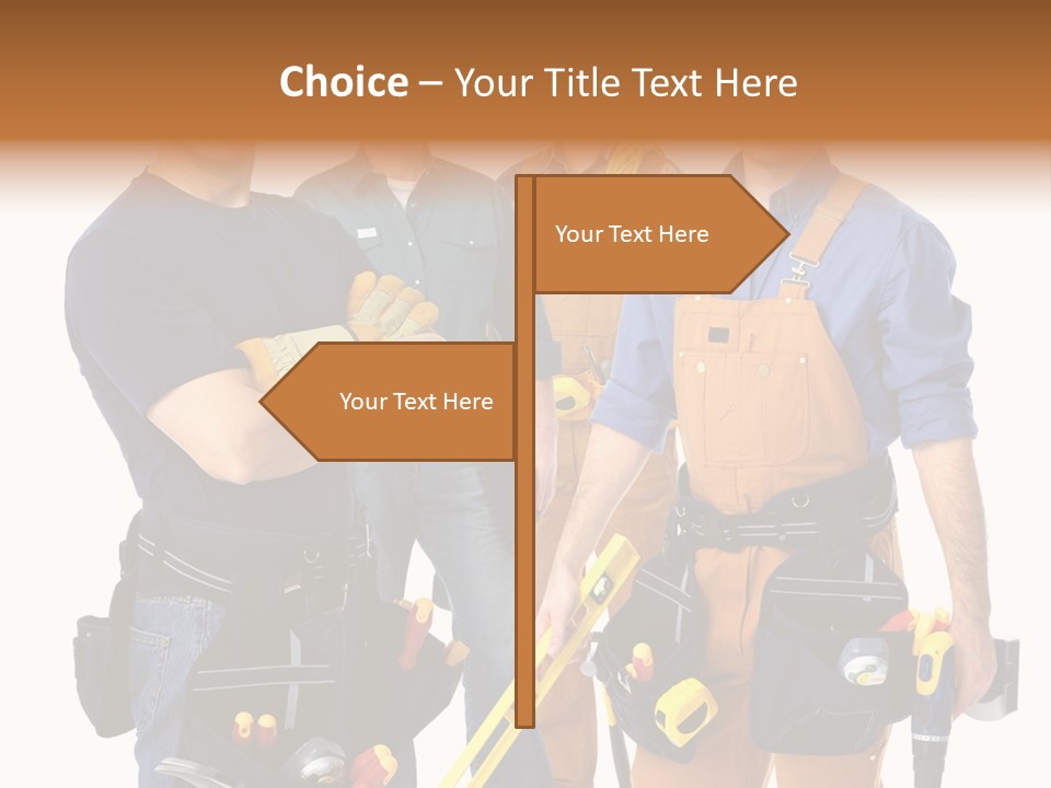 Yellow Drill Manufacturing PowerPoint Template