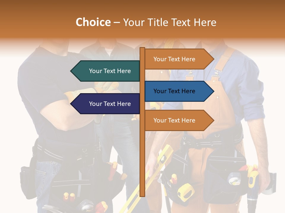 Yellow Drill Manufacturing PowerPoint Template