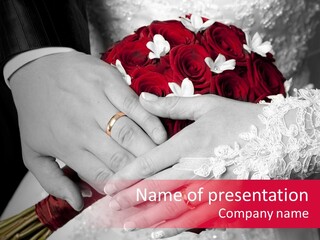 Bonding Couple Ring PowerPoint Template