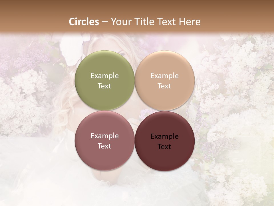 Bouquet Wedding Female PowerPoint Template