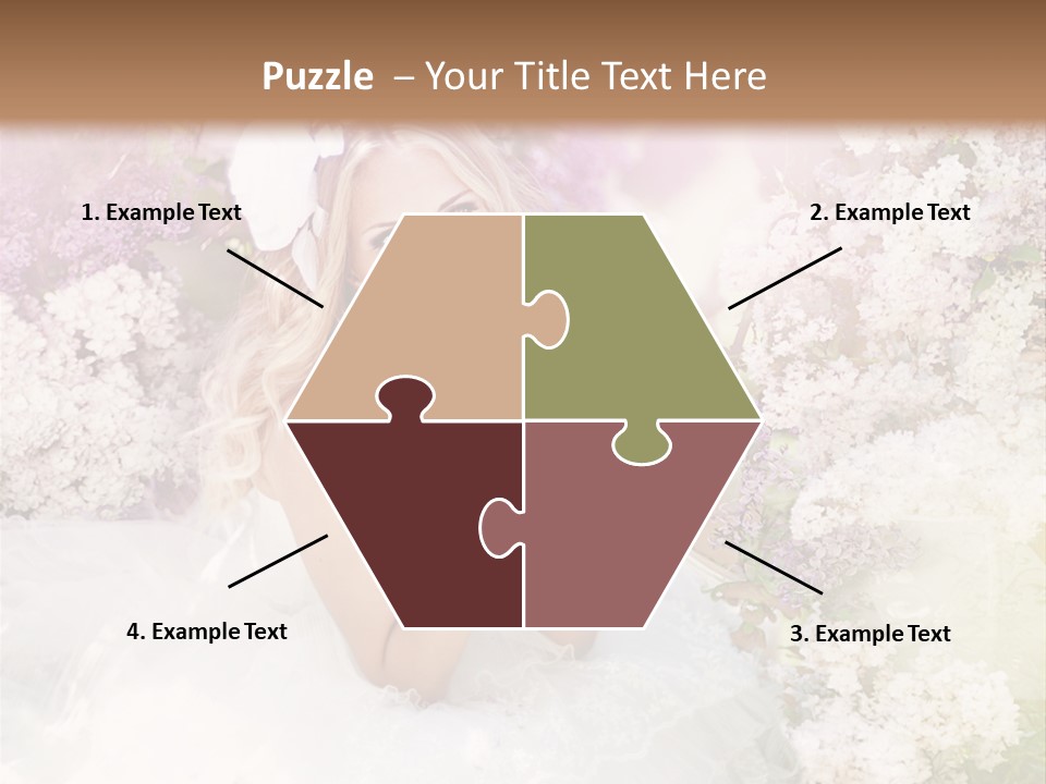 Bouquet Wedding Female PowerPoint Template