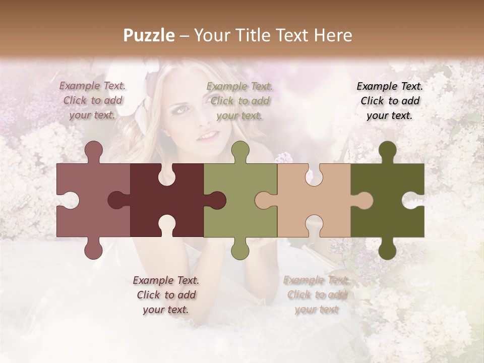 Bouquet Wedding Female PowerPoint Template