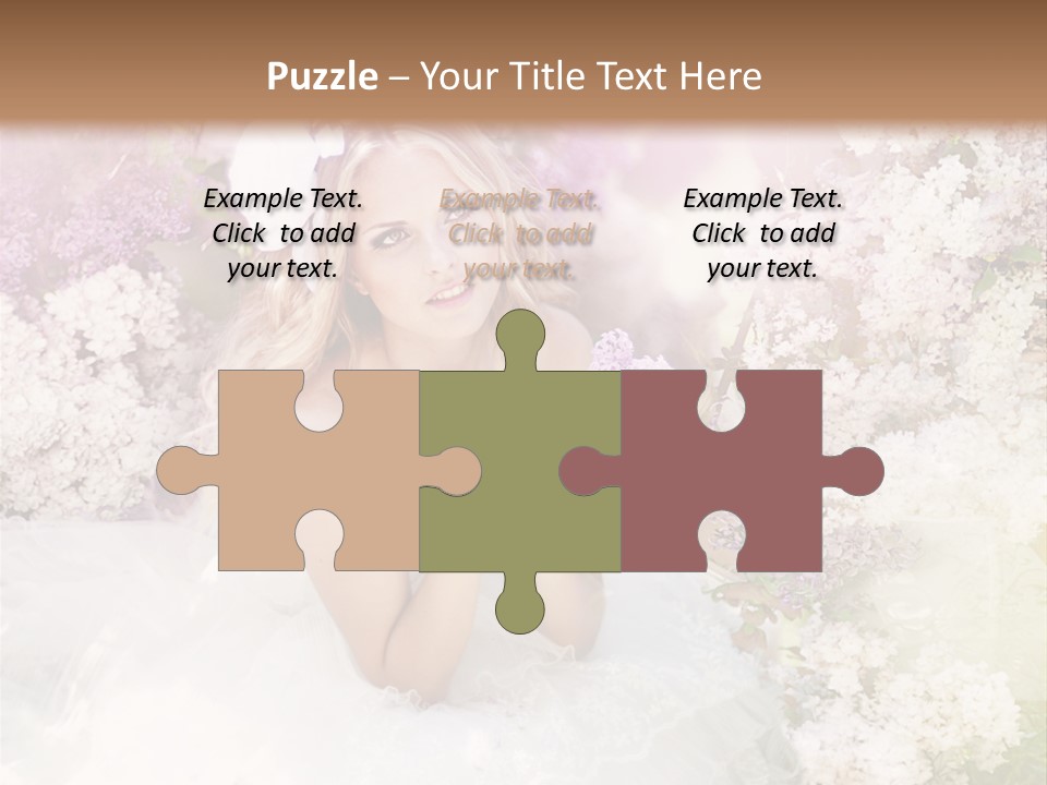 Bouquet Wedding Female PowerPoint Template
