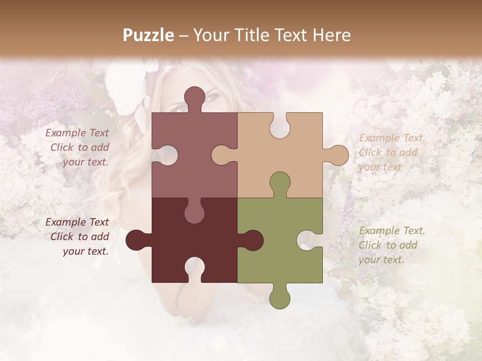 Bouquet Wedding Female PowerPoint Template