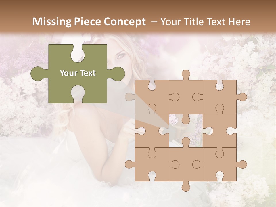 Bouquet Wedding Female PowerPoint Template