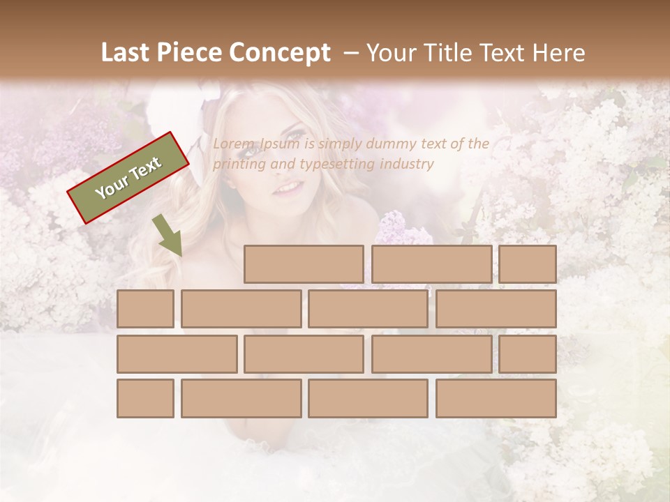 Bouquet Wedding Female PowerPoint Template