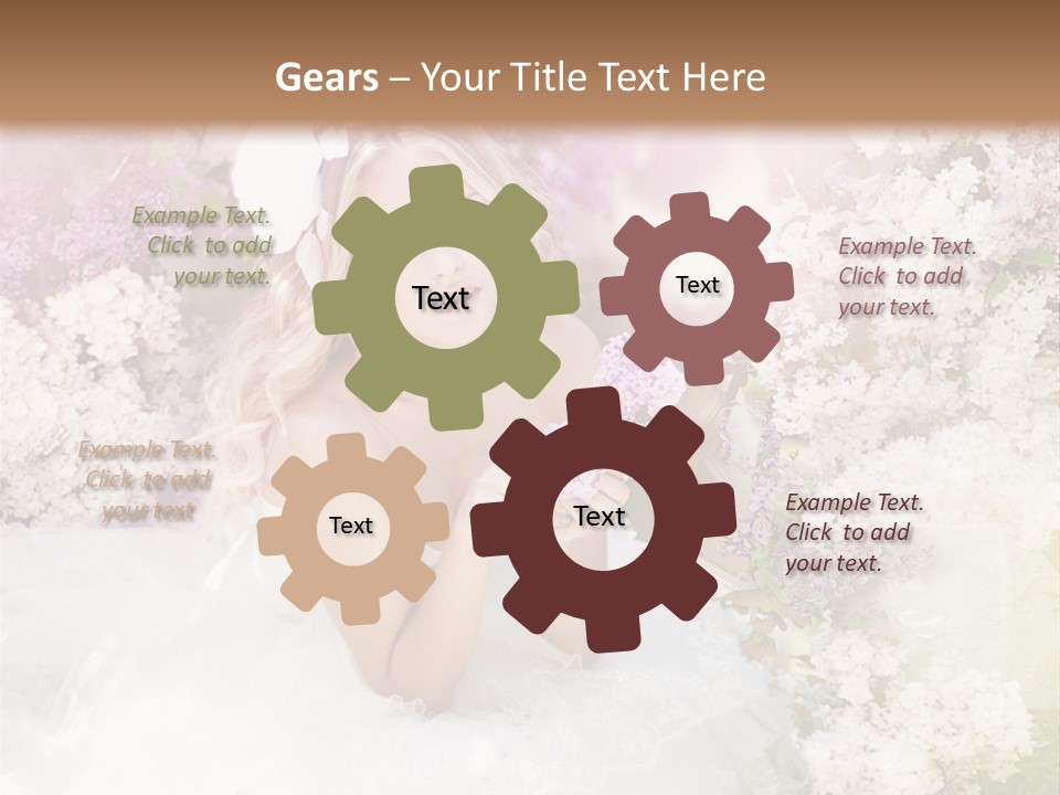 Bouquet Wedding Female PowerPoint Template