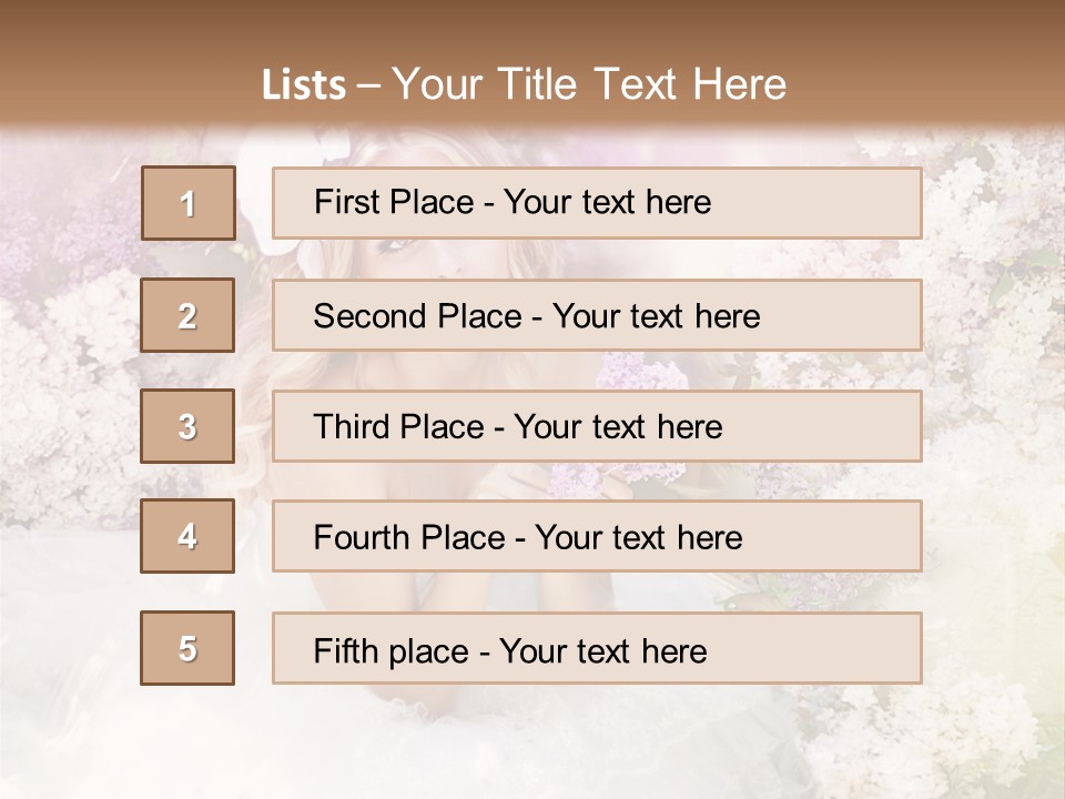 Bouquet Wedding Female PowerPoint Template