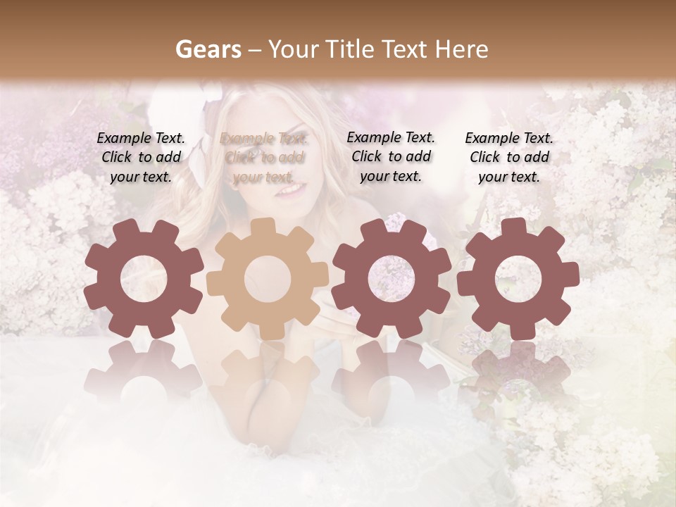 Bouquet Wedding Female PowerPoint Template