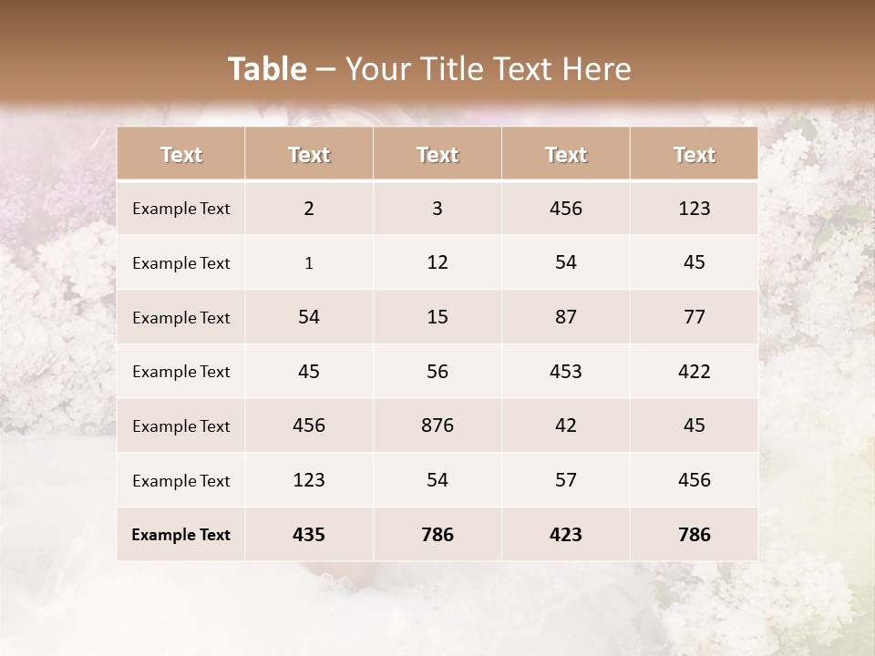 Bouquet Wedding Female PowerPoint Template