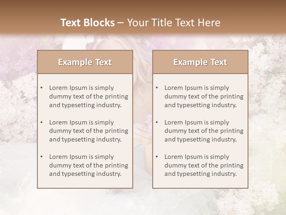 Bouquet Wedding Female PowerPoint Template