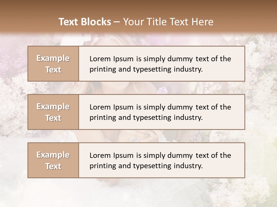 Bouquet Wedding Female PowerPoint Template