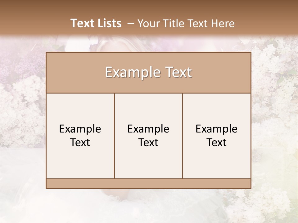 Bouquet Wedding Female PowerPoint Template