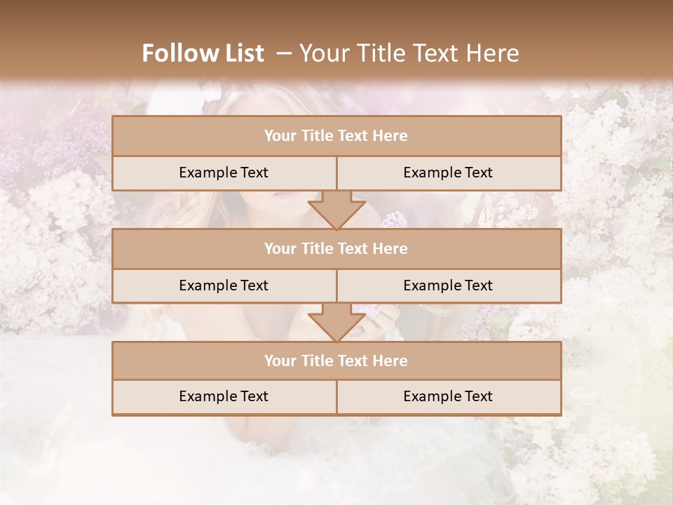 Bouquet Wedding Female PowerPoint Template