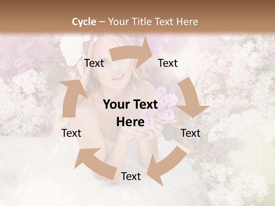 Bouquet Wedding Female PowerPoint Template