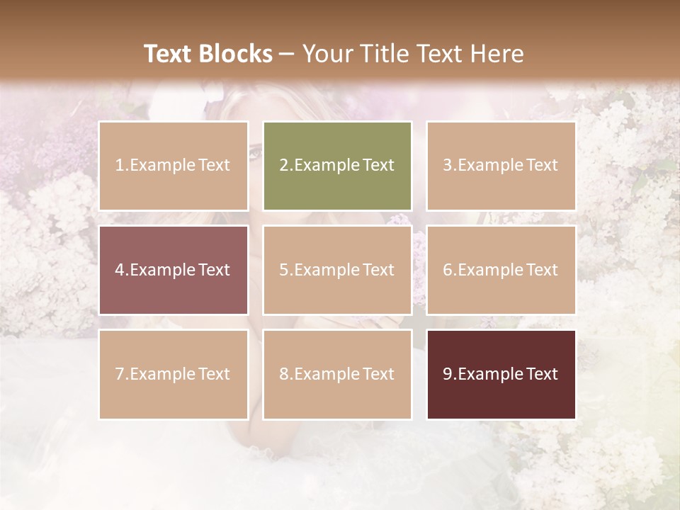 Bouquet Wedding Female PowerPoint Template