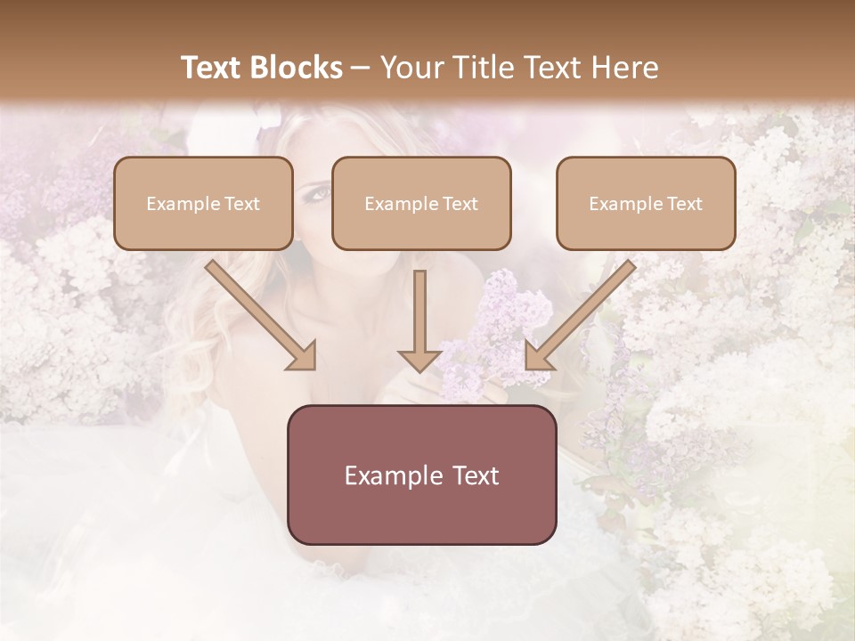 Bouquet Wedding Female PowerPoint Template
