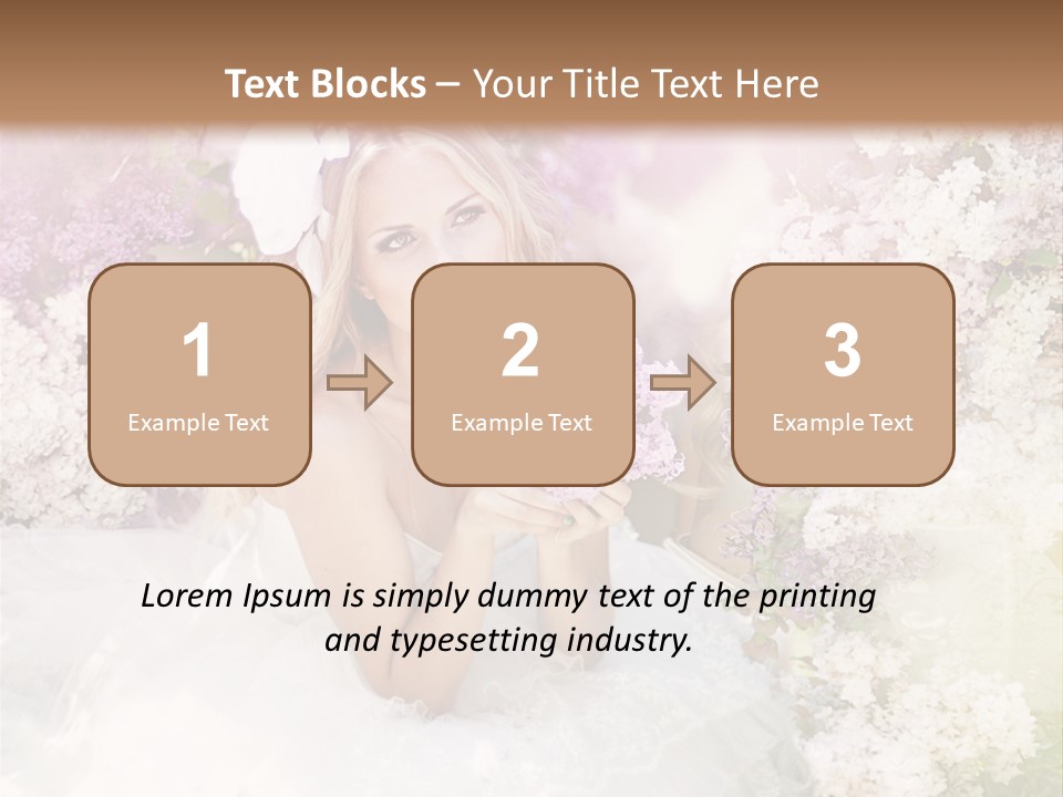Bouquet Wedding Female PowerPoint Template
