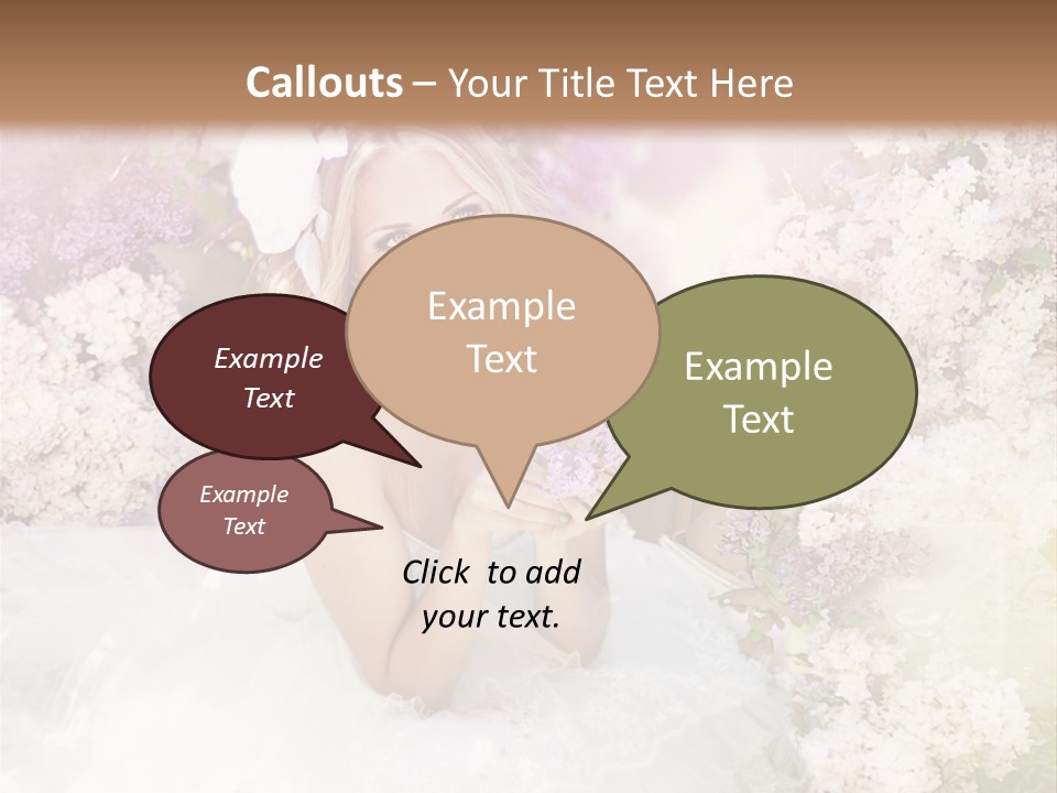 Bouquet Wedding Female PowerPoint Template